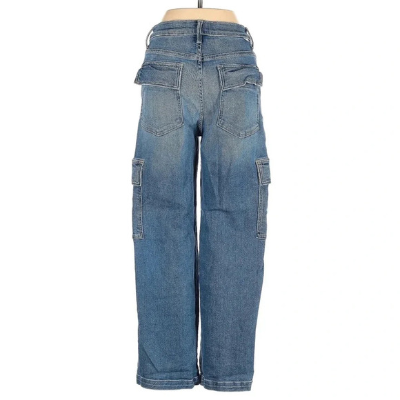 Mother The Rambler Cargo Wide Leg Ankle Jeans in Riding the Cliffside Size 26 - Picture 5 of 9